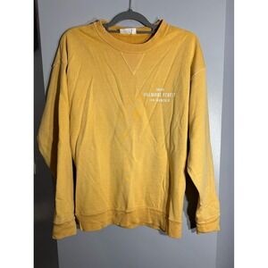 FRAME yellow crewneck sweatshirt. Fillmore street San Francisco size large
